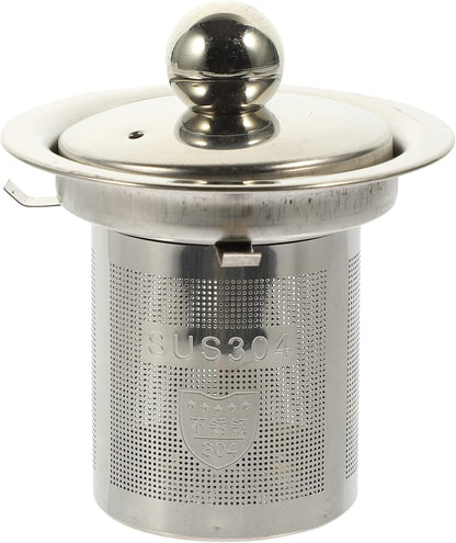 SHERCHPRY Teapot Tea Strainer: Metal Infuser Insert, Fine Mesh Tea Steeper for Loose Tea, Stainless Steel Tea Filter