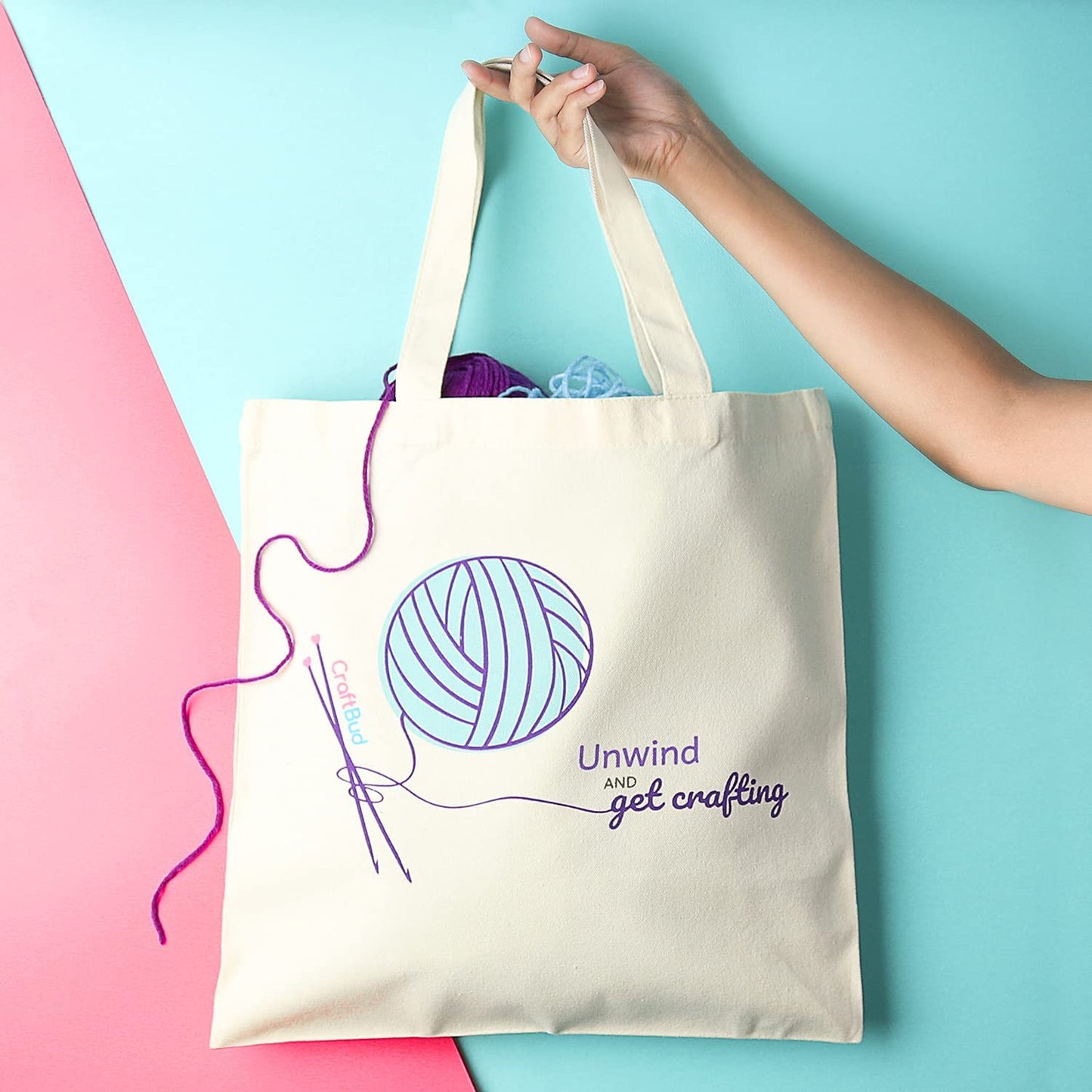 73 Piece Crochet Kit for Beginners Adults and Kids, Premium Crochet Set with 21 Crochet Hooks Set and 1500 Yards of Yarn for Crocheting Kit, Canvas Tote Bag and Lots More