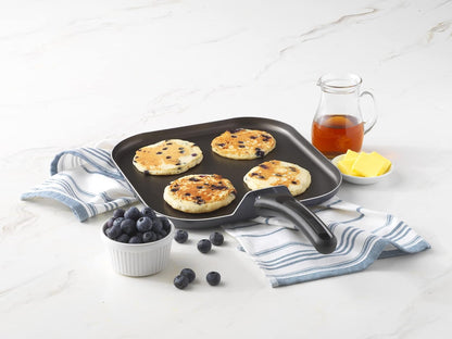 Goodcook Everyday Nonstick Square Griddle Pan, 11 Inch, Black