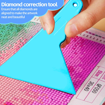 DNSGOOR 186Pcs All Inclusive Diamond Art Accessories Kit Diamond Painting A4 LED Light Pad Set with Diamond Art Sealer Glue Stand Storage Case Pens 5D Painting Tools for DIY Drill Craft