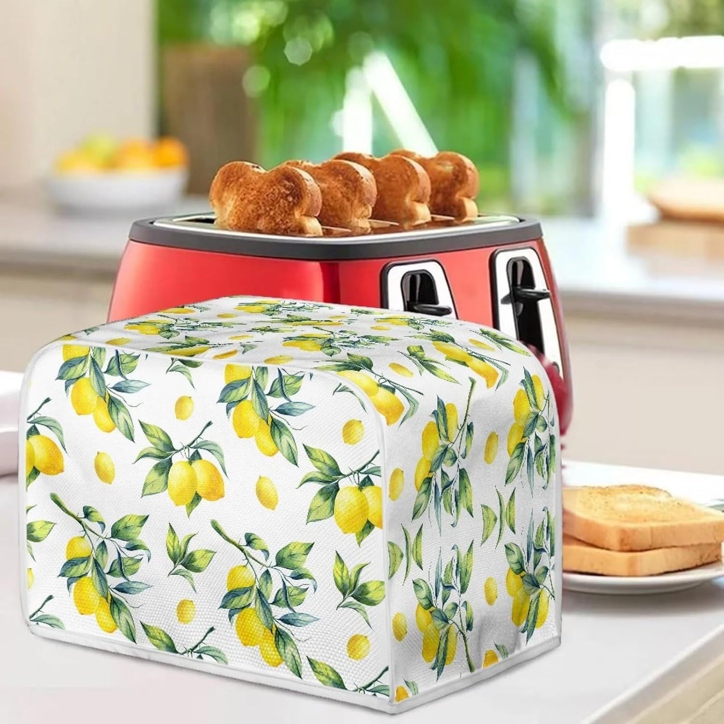 Lemon Toaster Covers - Anti-Fingerprint Lightweight Covers for Most 2-Slice Toasters, Universal Size