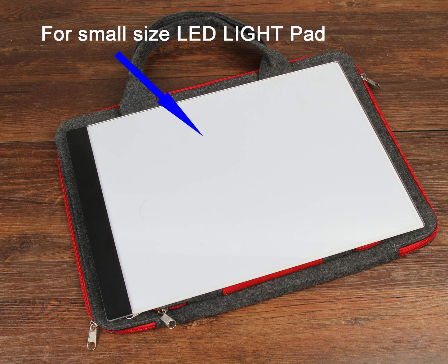 Felt Case Painting Carrying Laptop Case Shockproof Storage Led Light Pad Bag 14.5 x 10.75 Inch Painting Board Leaf Look Weeding Light Box Tools Accessories (For Small Size Light Pad)