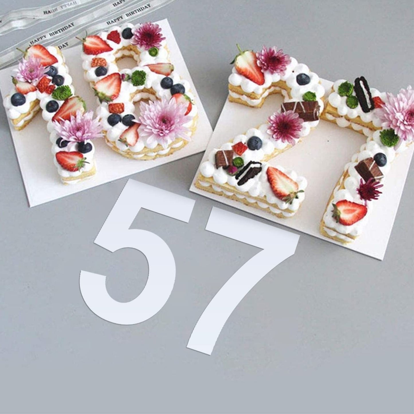 16 Inch Large Number Stencils - Reusable Plastic Digital Stencils for Cake, Address, Painting