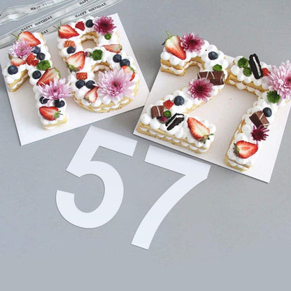 16 Inch Large Number Stencils - Reusable Plastic Digital Stencils for Cake, Address, Painting