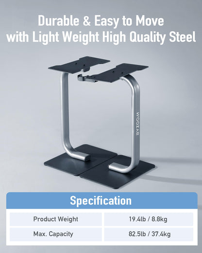 BYZOOM FITNESS 25lb Adjustable Dumbbell & Dumbbell Stand Set