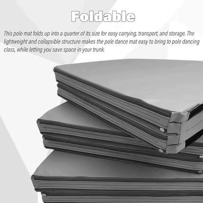 Pole Dancing Pole for Home Spinning Pole Dancing Pole Folding Portable Dance Pole Crash Mat, 3cm/ 5cm/ 10cm Thick Safety Dancing Cushion for Home/Studio 45mm Sp,130cm/4.3ft/51in-Thick 10cm/4in