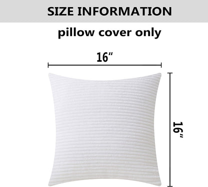 16x16 Set 2 40x40 cm, 16 16 Inch, Home Brilliant White Throw Pillow Covers of Accent Decorative Pillow Covers Nursing