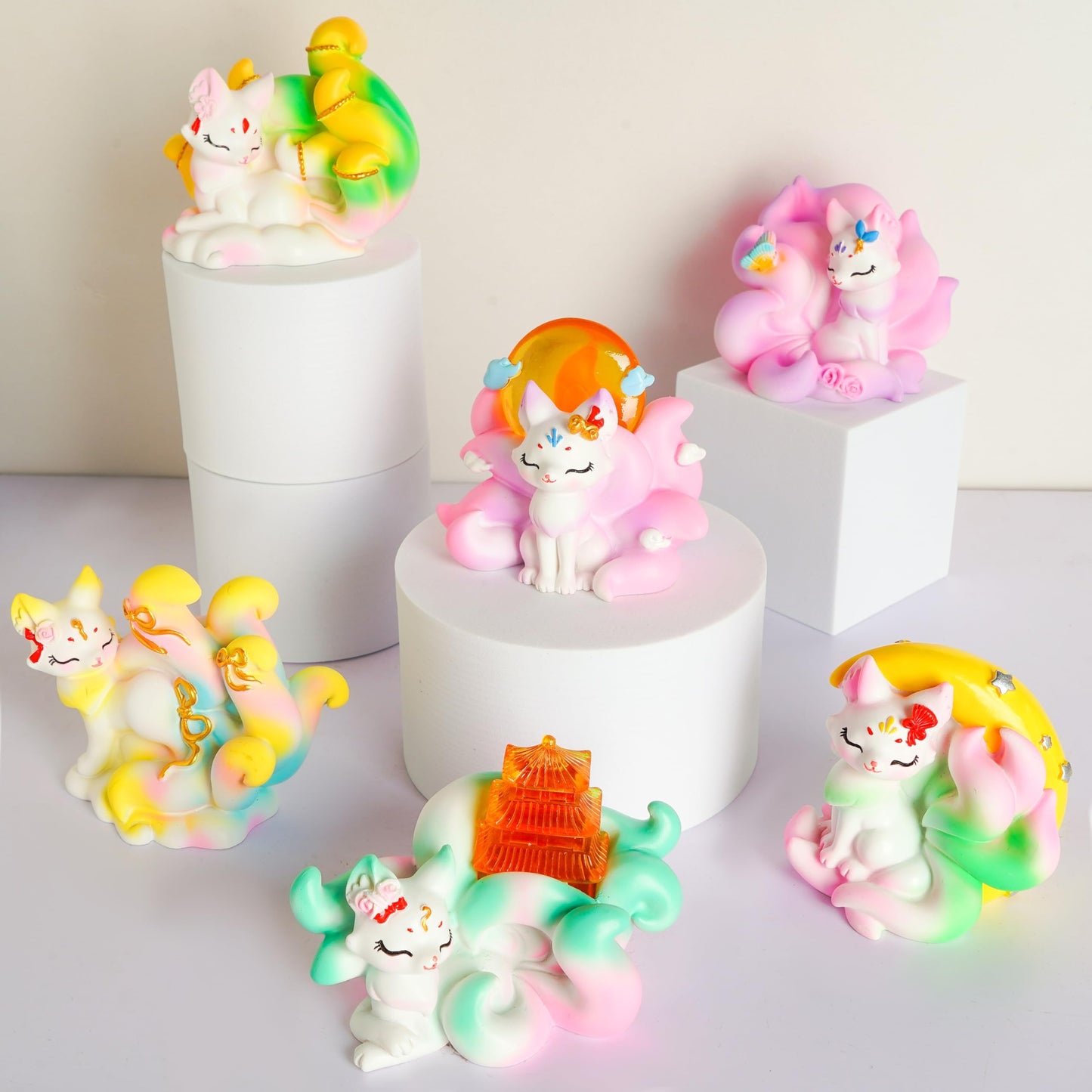 Zaleny Nine-Tailed Demon Fox Blind Box Popular Mystery Boxes Collectible Action Figure Toys Random Style Goodie Treat Boxes Party Favors Gifts