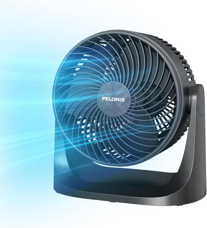 Pelonis 3 Speed Small Room Air Circulator Fan, 7-inch Blade Table Top Fan for Bedroom