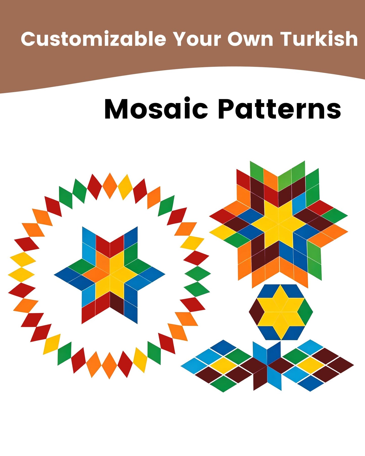 LOZNDA DIY Turkish Mosaic Lamp Kit, Bedside Turkish Lamp Bohemian Moroccan Unique Gift Idea, Mosaic Art & Craft Project Kits for Adults & Teens for Living Room (Prism Aura)