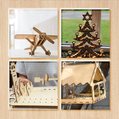 12 Pack Basswood Sheets 1/8x16x16 Inch, Unfinished Wood for Crafts, 3mm Basswood for Laser Cutting Engraving, Wood Burning, Architectural Models, Plywood Board for Painting. (16x16x1/8inch)