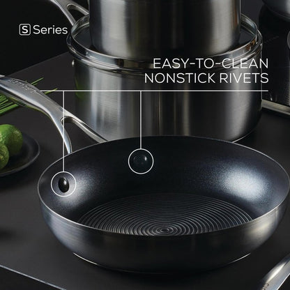 Circulon Stainless Steel Frying Pan/Skillet Set with SteelShield Hybrid Stainless and Nonstick Technology
