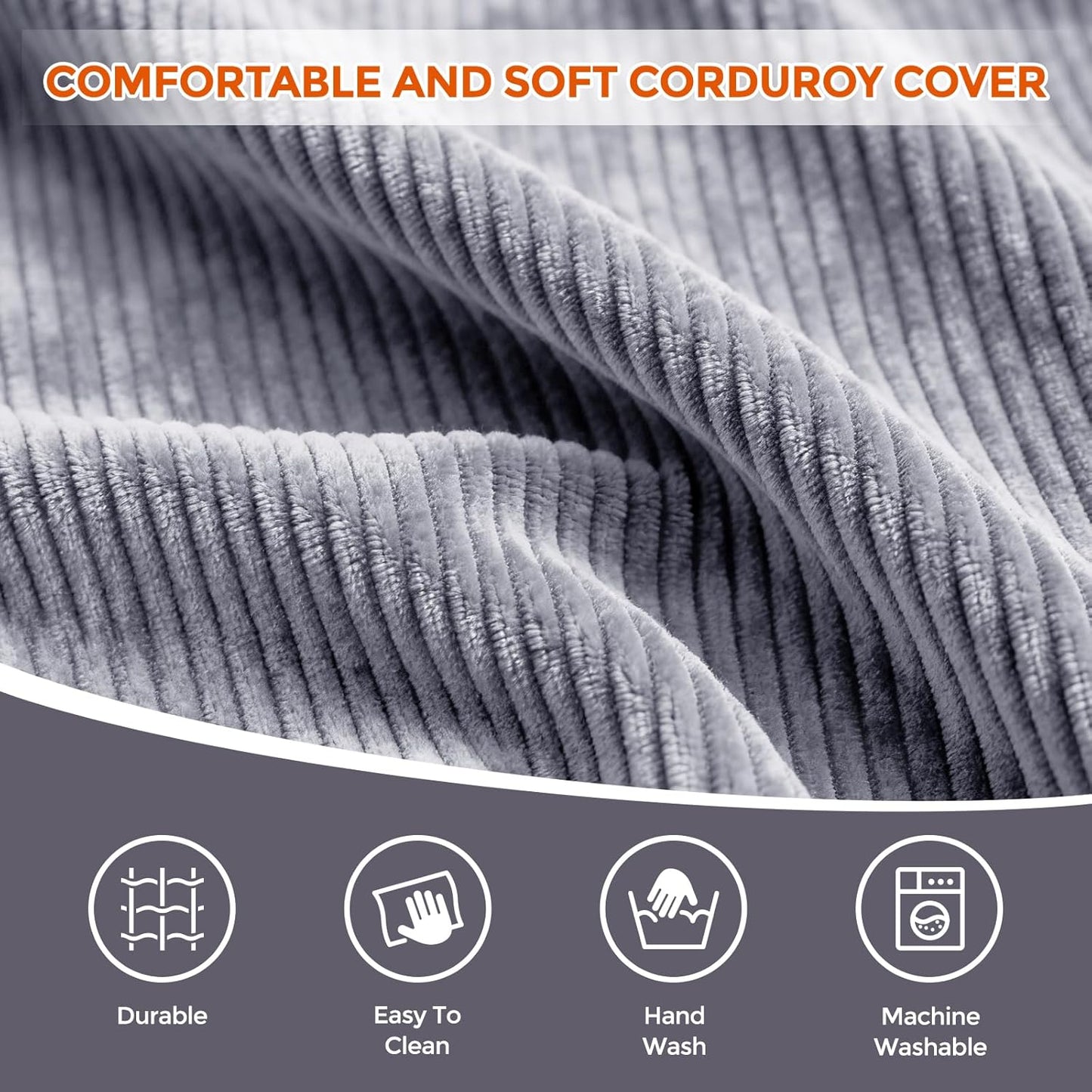 20" 20" 15" x x Pouf Ottoman Foot Rest, Pre-Stuffed Round Foot Stool with Odorless Shredded Memory Foam, Furry & Fluffy