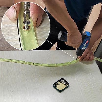JCFANTS 78inch Flexible Curve Template, Router Template Woodworking Profiling Strip, Professional Contour Flexible Curve Tool Ideal for Wood Curve Pattern Making Tools (Green)
