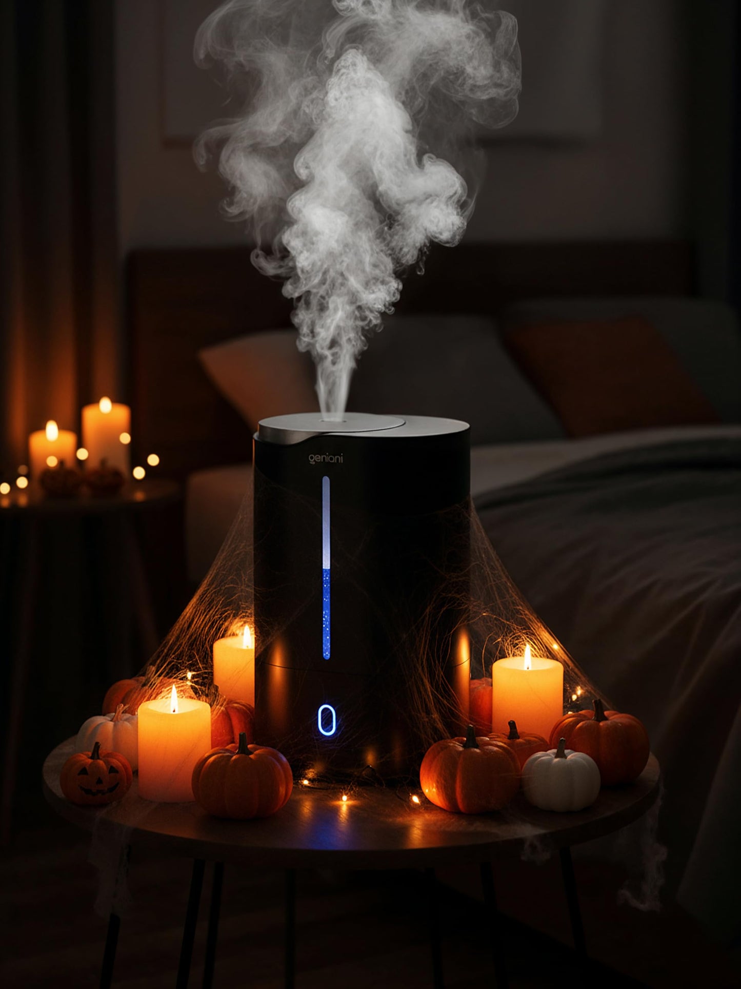 GENIANI Ultrasonic Cool Mist Humidifier for Bedroom, Large Rooms, Home, 4L - Easy Fill & Clean Humidifier for Plants w/Auto Shut-off, 40H Runtime - Quiet, Top Fill Air Humidifier