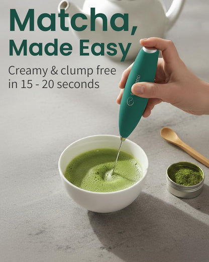 Elementi Portable Electric Milk Frother, Matcha Whisk, Milk Frother for Coffee Frother Electric Hand Blender, Mini Electric Whisk Small Hand Blender (Periwinkle)