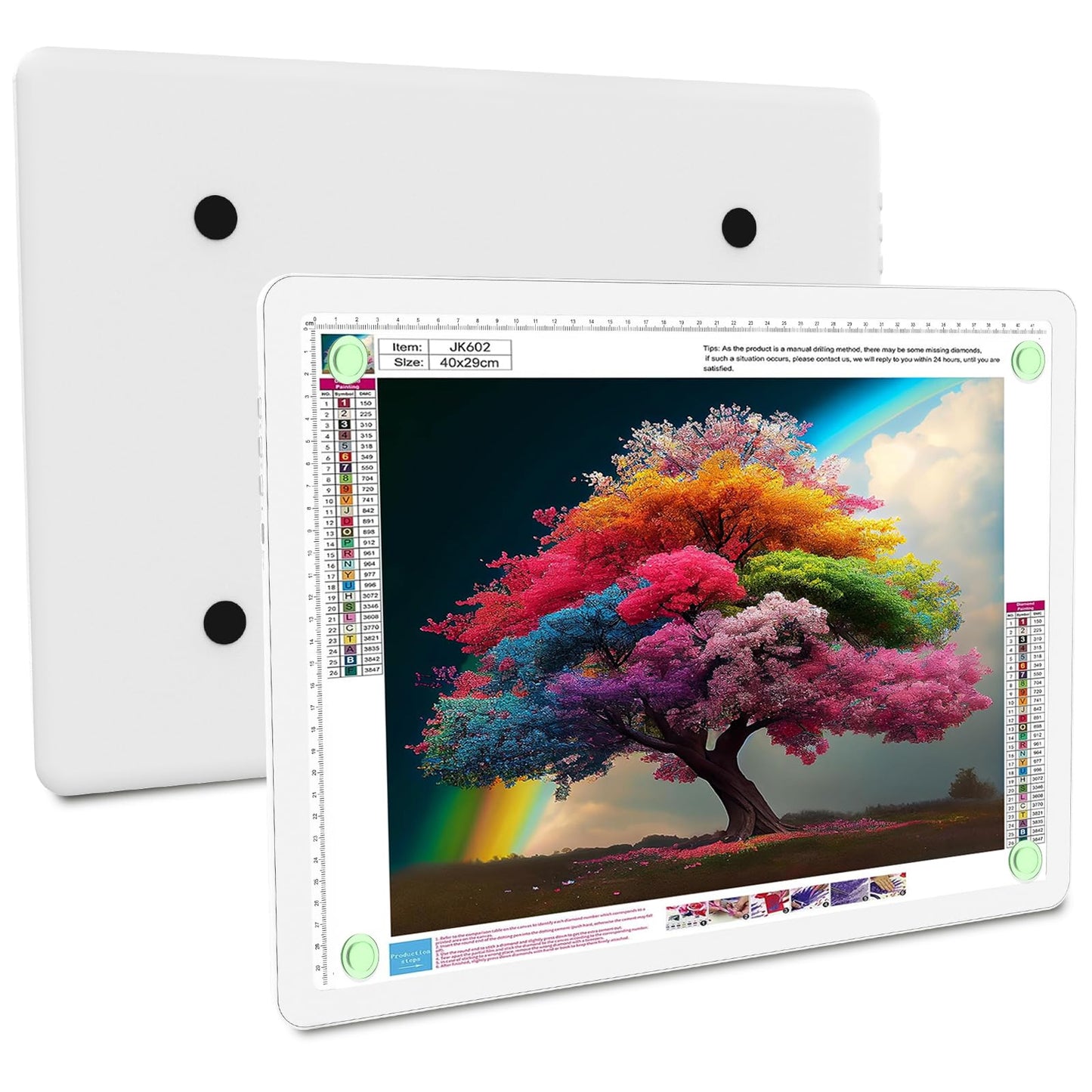 Elice Rechargeable A3 Light Pad for Diamond Painting, Magnetic LED Light Board with Physical Button, Super Bright Diamond Art Light Pad, Ultra-Thin Light Box for Tracing, Weeding Vinyl, Artists -White