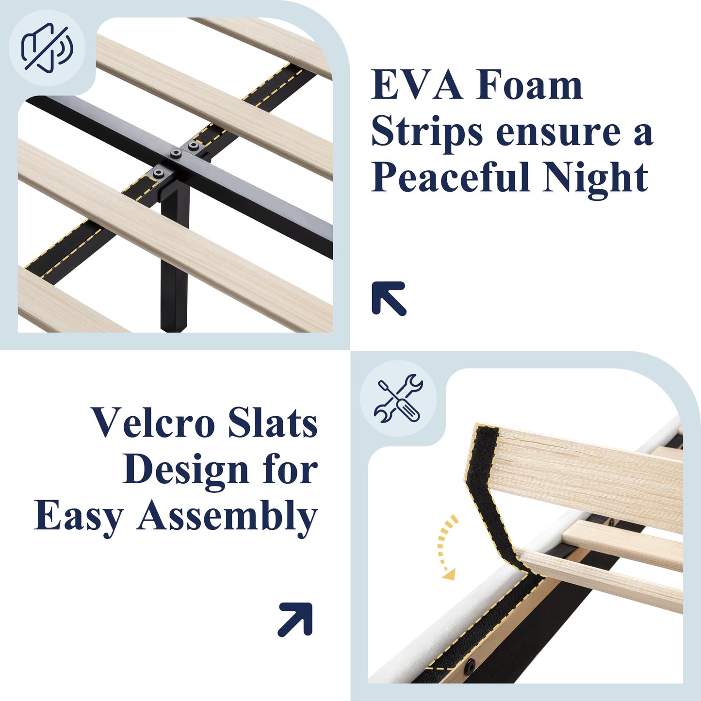 Allewie King Size Platform Bed Frame with Charging Station & Storage Headboard, Upholstered Velvet Wingback Design & USB Port, Strong Wooden Slats Support, No Box Spring Needed, Easy Assembly, White