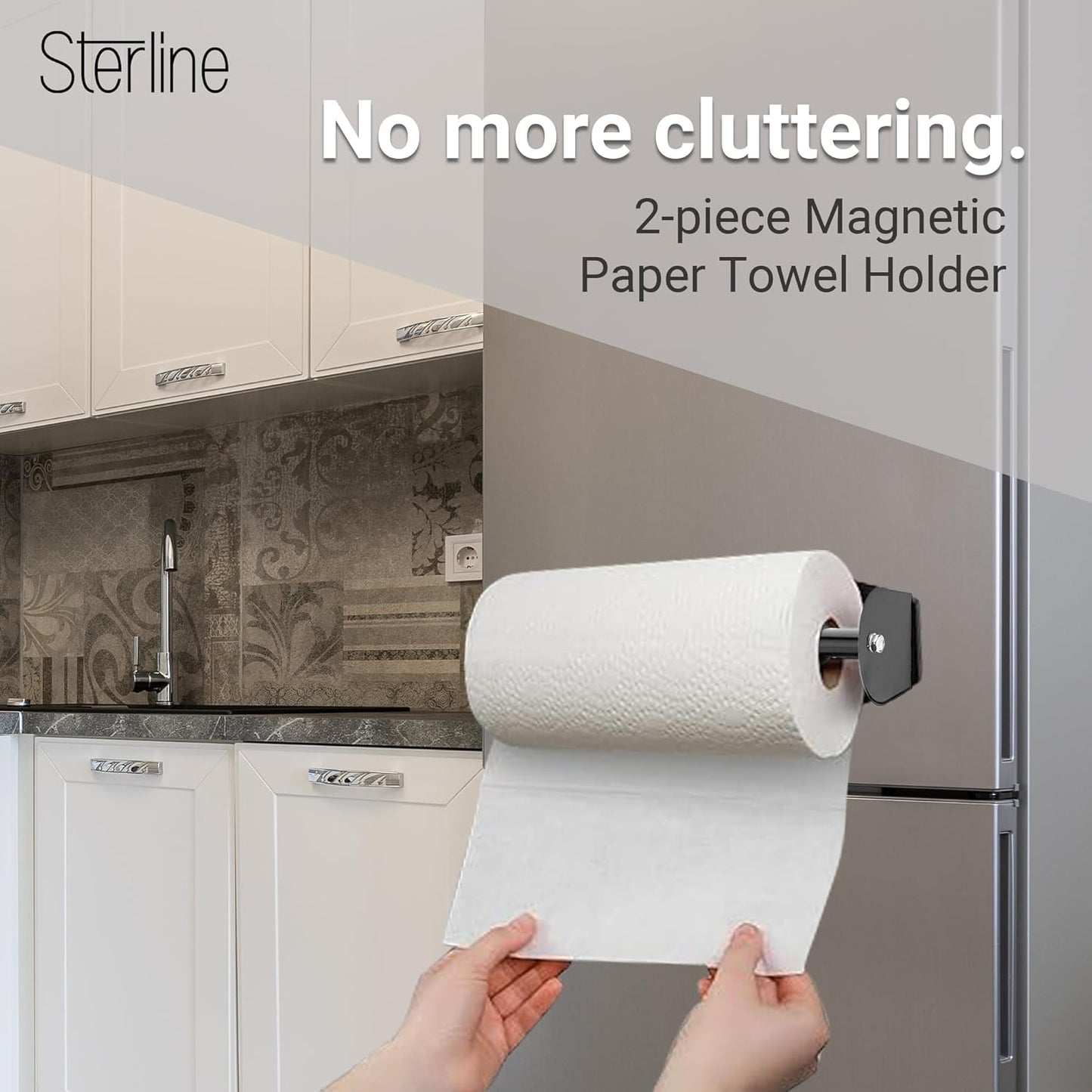 Magnetic Towel Holders - 2-Piece Set, Customizable for Grill, Fridge, Kitchen, RV, Indoor/Outdoor Toolbox Accessories
