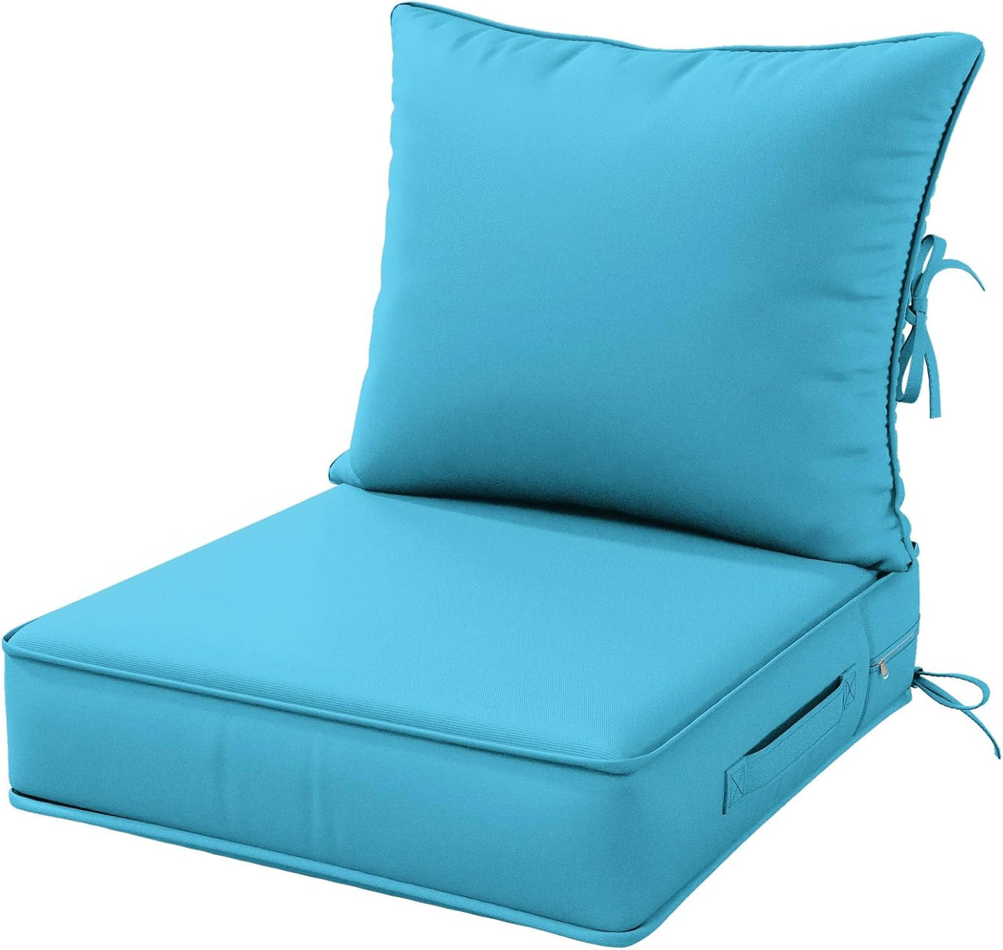 Set 22 24 5 Set Outdoor Patio Chair Cushions L X W X H Waterproof & Fade Resistant Deep Seat and Back Cushions