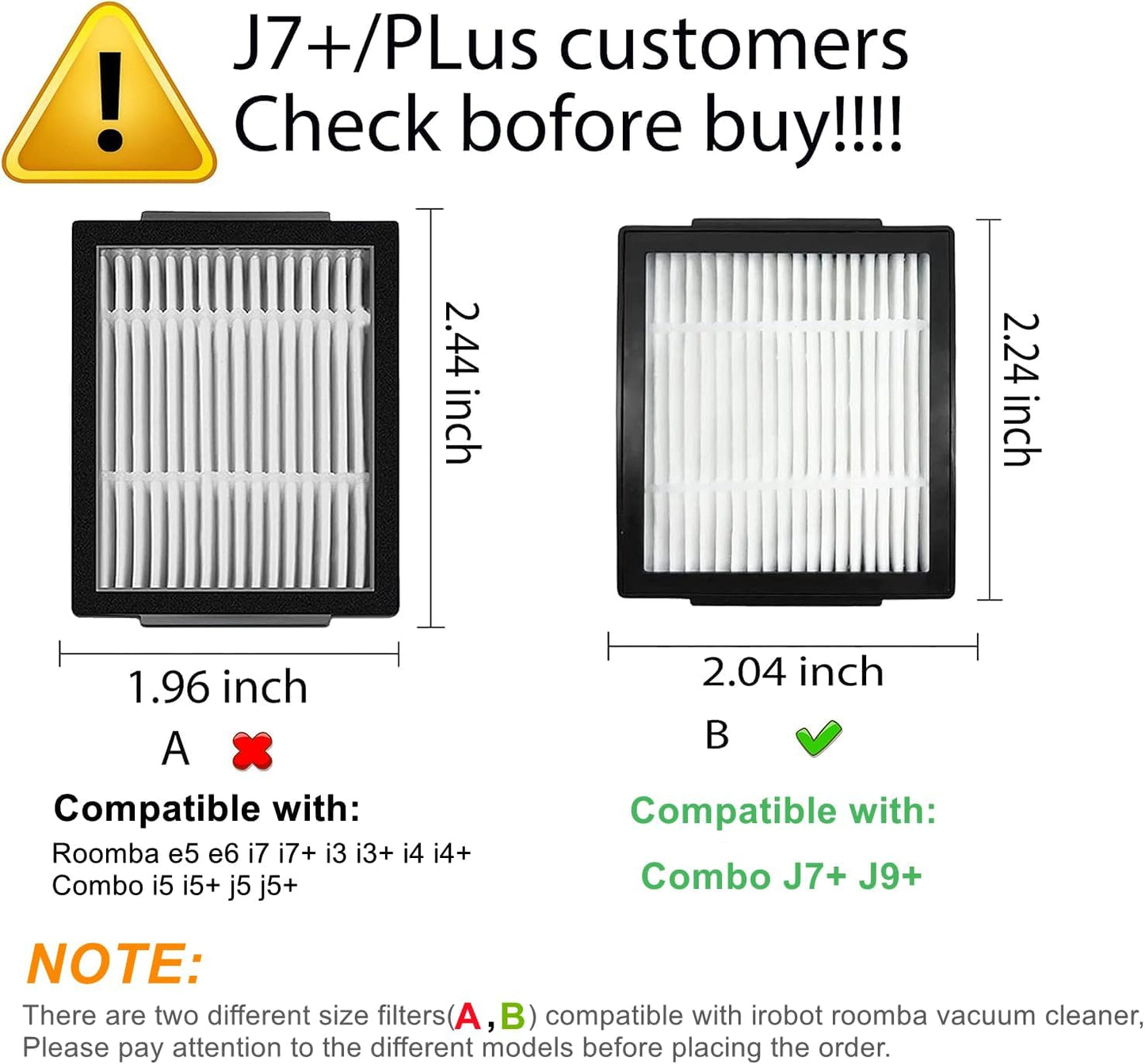 Accessories Replacement Parts for iRobot Roomba Combo j7+ j9+ Robot Vacuum & Mop Cleaner, 24 Pack Kit