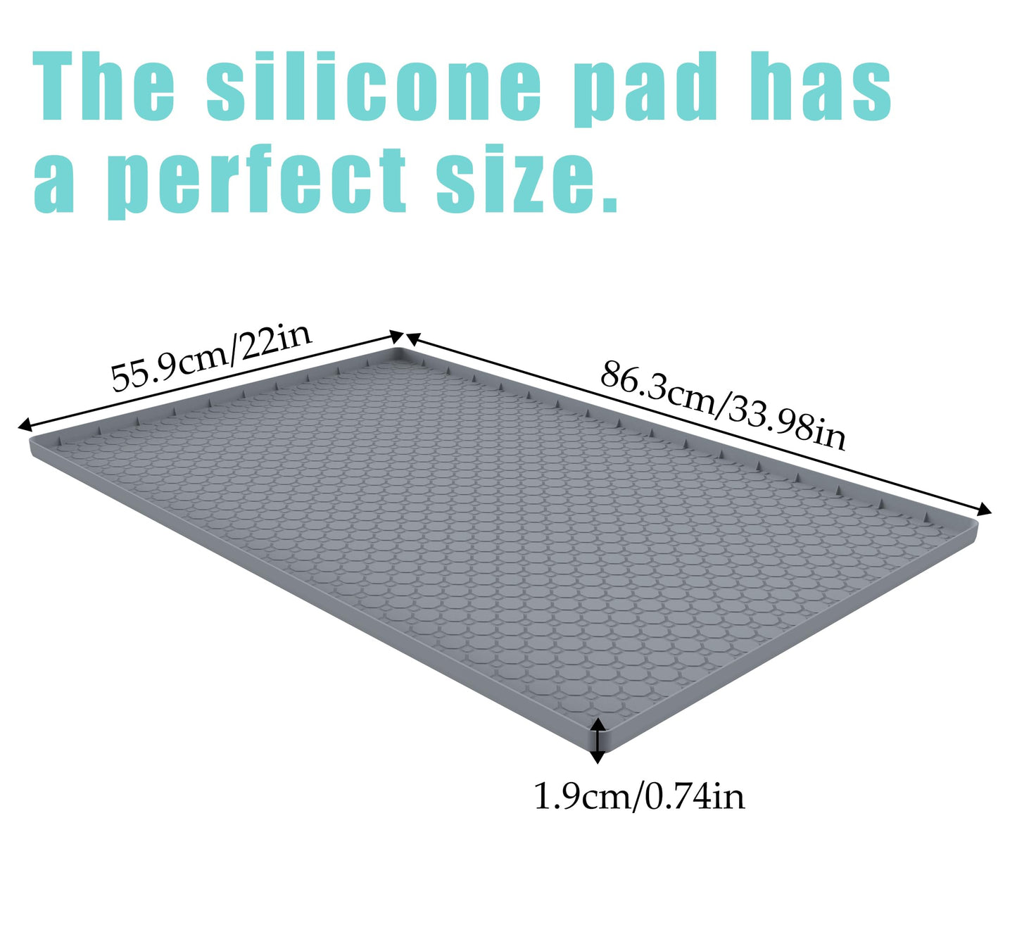 Large Silicone Craft Mat with Raised Edges for Resin Art & Epoxy Projects | Heat-Resistant Non-Slip Surface, Spill Containment Walls, Easy-Clean Design