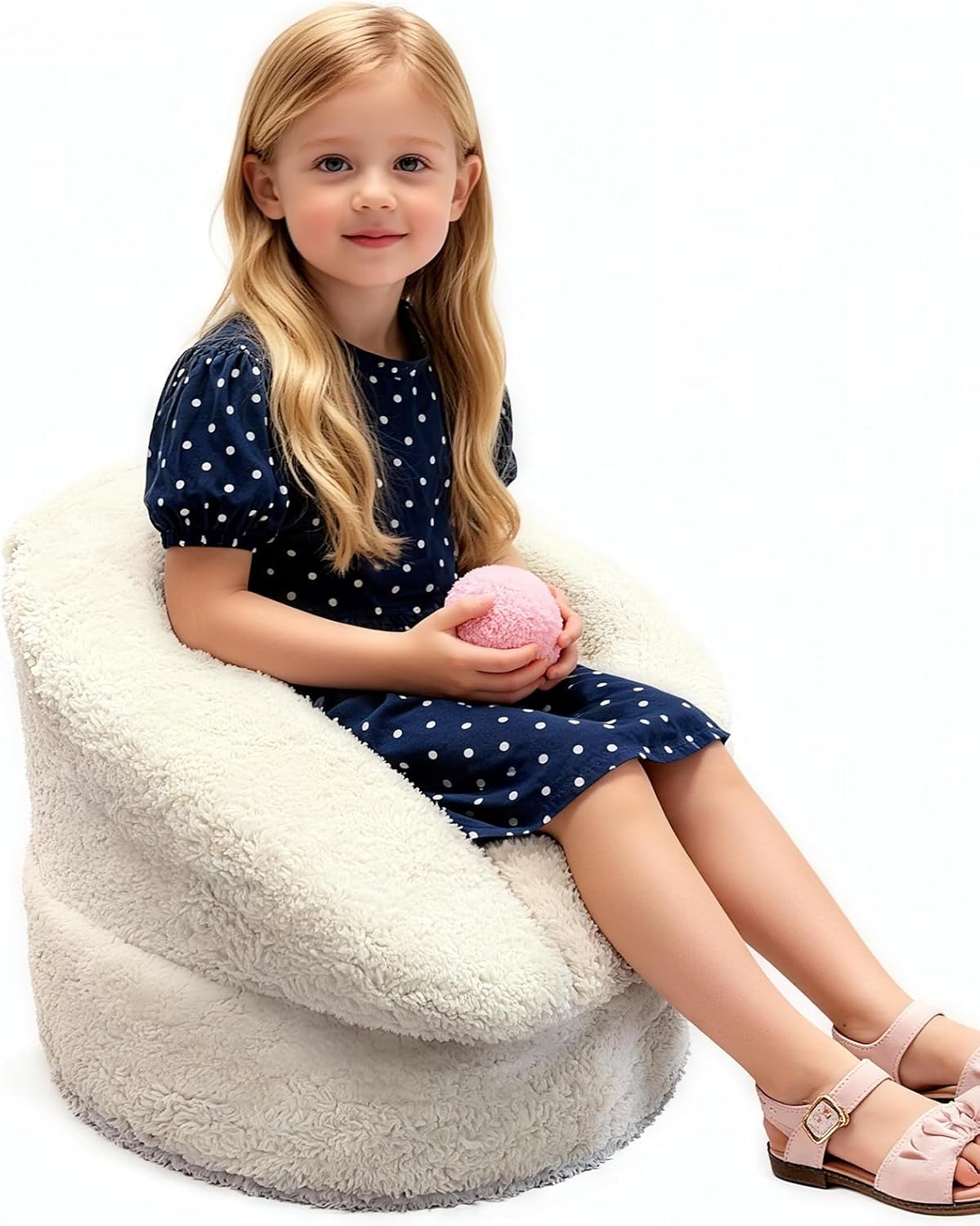 Hrebr 3-5 20.5'' Mini Toddler Chair Comfy Years Old - Compact Portable Toddler Chair with Carry Handle, Washable Cover