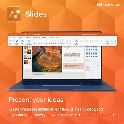 OfficeSuite Personal Compatible with Microsoft® Office Word® Excel® & PowerPoint® and Adobe® PDF - 1 Year License for 1 Windows & 2 Mobile Devices