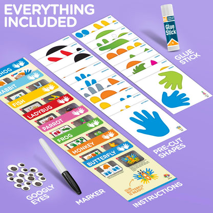 Learn & Climb Arts and Crafts Kit for Toddlers Ages 3+ Years. Easy Animal Crafting for Kids