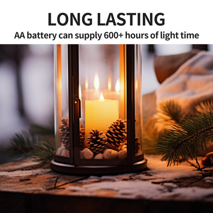 ASLDOIWEH 3x4 Flameless Candles Set of 1, 2AA Battery Life 600 Hours Battery Candles Flickering with Timer, 4 inch Flameless Candles with Remote for Indoor/Outdoor, White