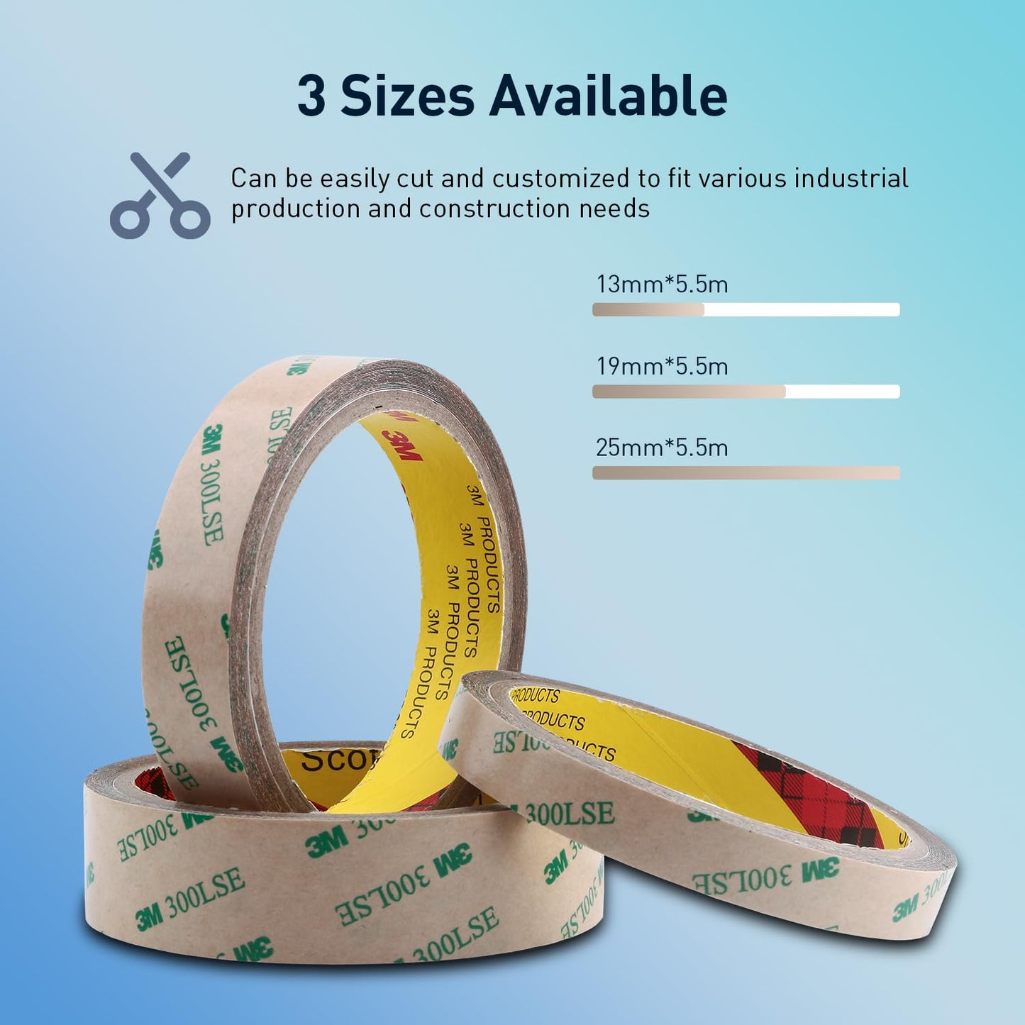 Double Sided Tape 9495LE 1" x 18Ft Made of 3M Pack of 1 Heavy Duty Clear Adhesive Tape for Electronics Bonding Attachment Laptop Phone Repairs Arts Crafts Leather Work Card Making