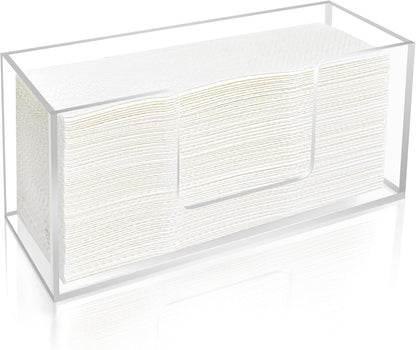 1Pack Countertop (1) Acrylic Paper Towel Dispenser, Napkin Holder for Bathroom, Kitchen & Paper Towel Holder