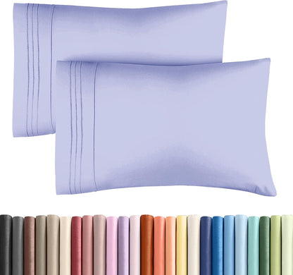 Queen Pillow Cases by [Brand Name] - Ultra Soft Hotel Quality Covers | Wrinkle-Free & Fade Resistant - 2 Piece Set in Lavender