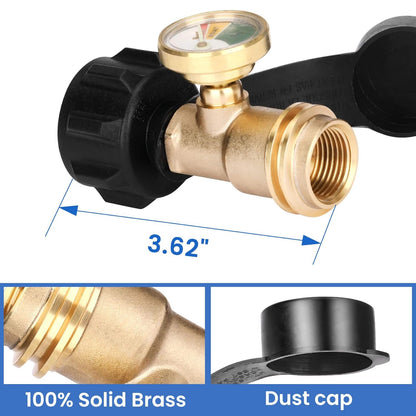 Propane Tank Gauge by [Brand Name] - Accurate Level Indicator & Leak Detector for 20lb Tanks | Solid Brass, 2 Pack