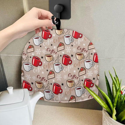 Tea Cozy for Teapot - Anti-Scald Covers, Heat Resistant Kettle Cover with Coffee Pattern for Home Kitchen