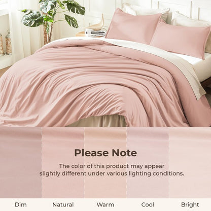 Litanika Pink Twin Comforter Set for Girls, 2 Pieces Kids Blush Plain Bedding Comforter Set, All Season Bed Set (66x90In Comforter & 1 Pillowcase)