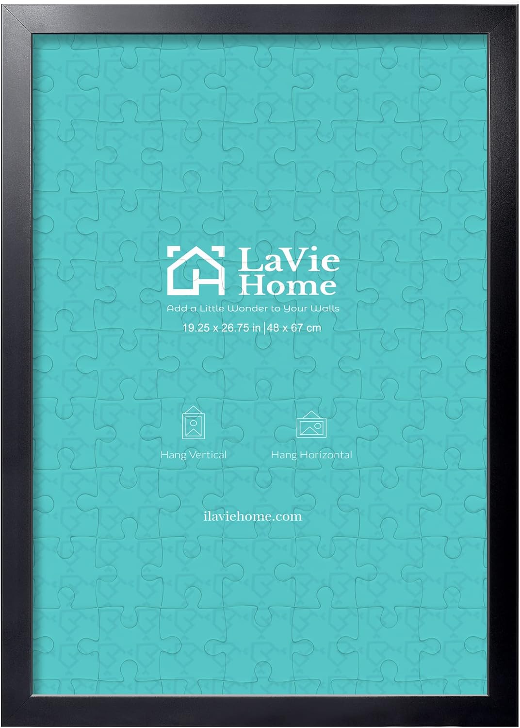 19.25x26.75 Artwork1 Pack LaVie Home Picture Frame Black, Puzzles Frame for Wall Decoration, Classic Black Minimalist