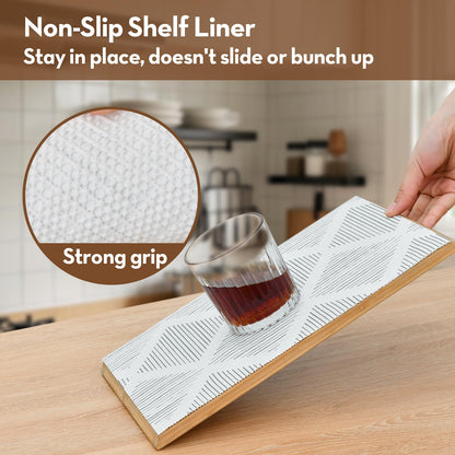 Shelf and Drawer Liners for Kitchen Cabinets Non-Adhesive Cabinet Liner Non-Slip 12" x20FT, Waterproof Shelf Paper Thickened Mats, Protection for Shelves, Cupboard, Dresser, Pantry, Bathroom Drawers