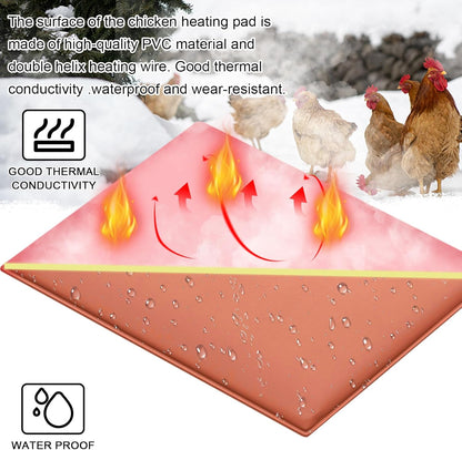 11.7" 15.6" Chicken Heating Pad Baby Chicks Heater Mat Temperature and Timer Adjustable Led Display Chicken Warming