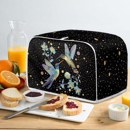 Toaster Cover for 2 Slice Bread Toaster Oven, Waterproof Dustproof Cover for Kitchen Accessories, Birds Floral Print