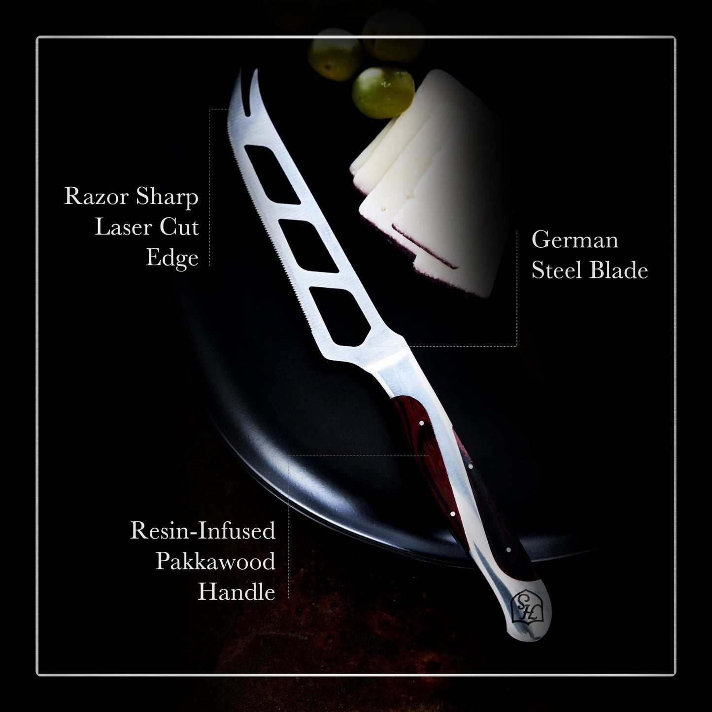 Hammer Stahl 5" Cheese and Tomato Knife | Durable Pakkawood Handle | Perfect for Cutting, Slicing, and Serving