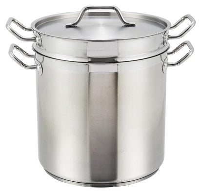 Winco 12qt S/S Double Boiler w/Cover