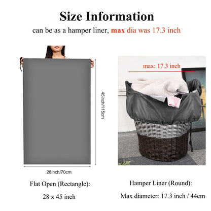 OTraki 2 Pack Laundry Bag Extra Large 28x45 Inch Drawstrings Laundry Hamper Liner Storage Bag XL Dirty Clothes Organizer Heavy Duty Laundry Bag for Home, Travel, Camping (Grey)