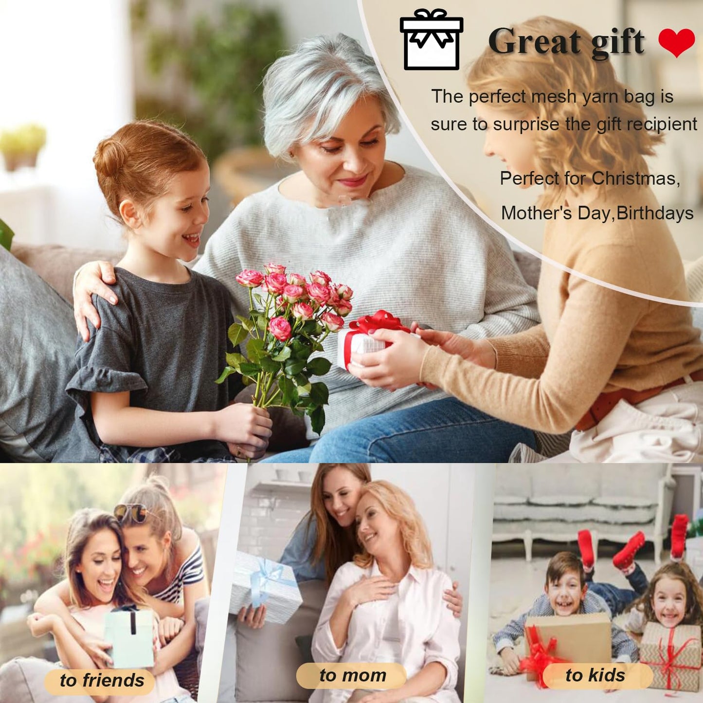 Knitting Bag Large Yarn Storage Organizer,Crochet Bags and Totes,Yarn Bags for Crocheting,Crochet Storage Bags for Crochet Hooks,Knitting Needles,Knit Bags for Crochet Lovers,Mother's Day Gift(Red)