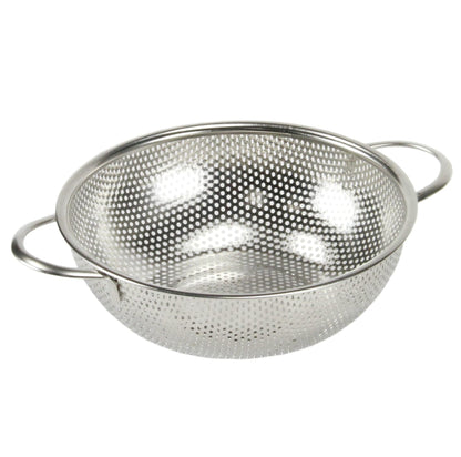 Chef Craft Quick Drain Microperforated Colander Set, 1.5 Quart, 2.5 Quart, and 5 Quart 3 Piece Set, Stainless Steel