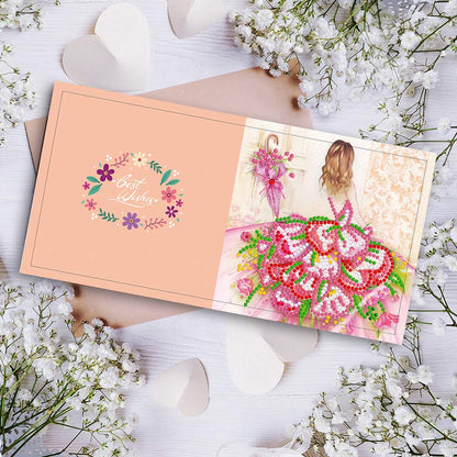 ycyingcheng 5D Diamond Painting Greeting Cards, 12 PCS DIY Rhinestone Art Greeting Card for Holidays Festival Craft Your Girlfriend Birthday Christmas Cards Handmade Gift(GC C001)