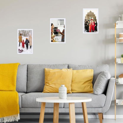JCJMY 8.5x14 Picture Frame - White Wall Mount for Horizontal or Vertical Display | Shatter-Resistant Plexiglass