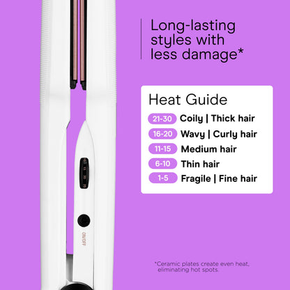 Conair Double Ceramic Flat Iron, 1 1/2-inch Wet-to-Dry Hair Straightener