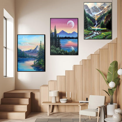 DOTZSO 6 Pack Diamond Painting for Adults 5D Diamond Painting Kit DIY Full Diamond Art kit with Diamond Painting Crystal Art and Craft for Beginners 12x16 inches (Landscape)