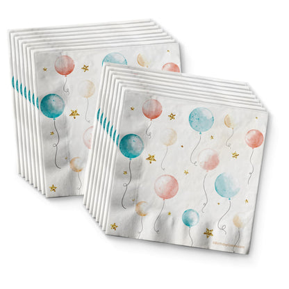 Birthday Galore We Can Bearly Wait Teddy Bear Gender Reveal Themed Party Supplies for Baby Shower - A 64 Pieces Elegant Tableware Disposable Set with Plates, Napkins, Cups for All Events - Kit for 16